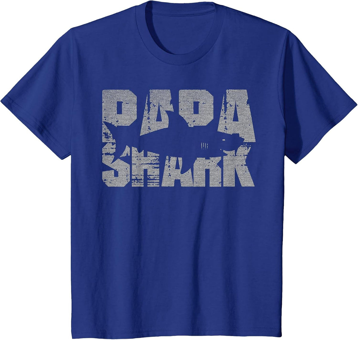 Papa Shark Matching Family Funny Shark Design T-Shirt - Royal Blue
