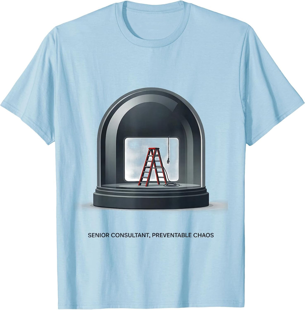 Men's Senior Consultant Preventable Chaos Funny Paramedic EMT Gift T-Shirt - Baby Blue