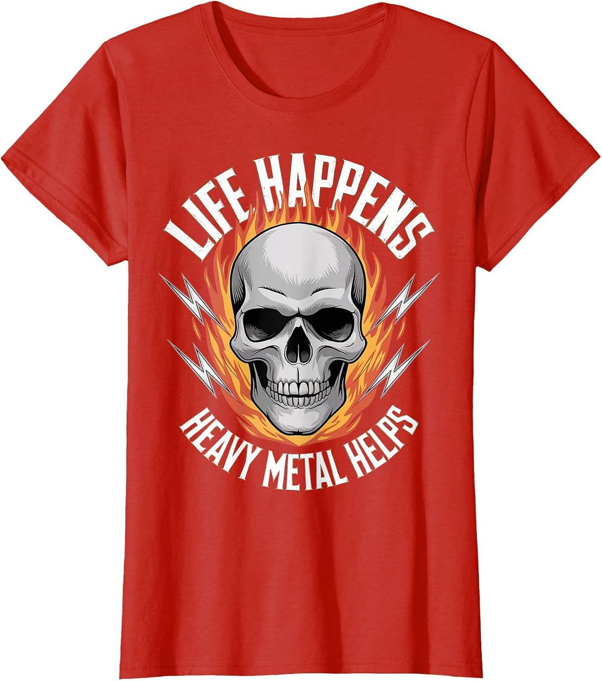 Life Happens Heavy Metal Helps T-Shirt - Red