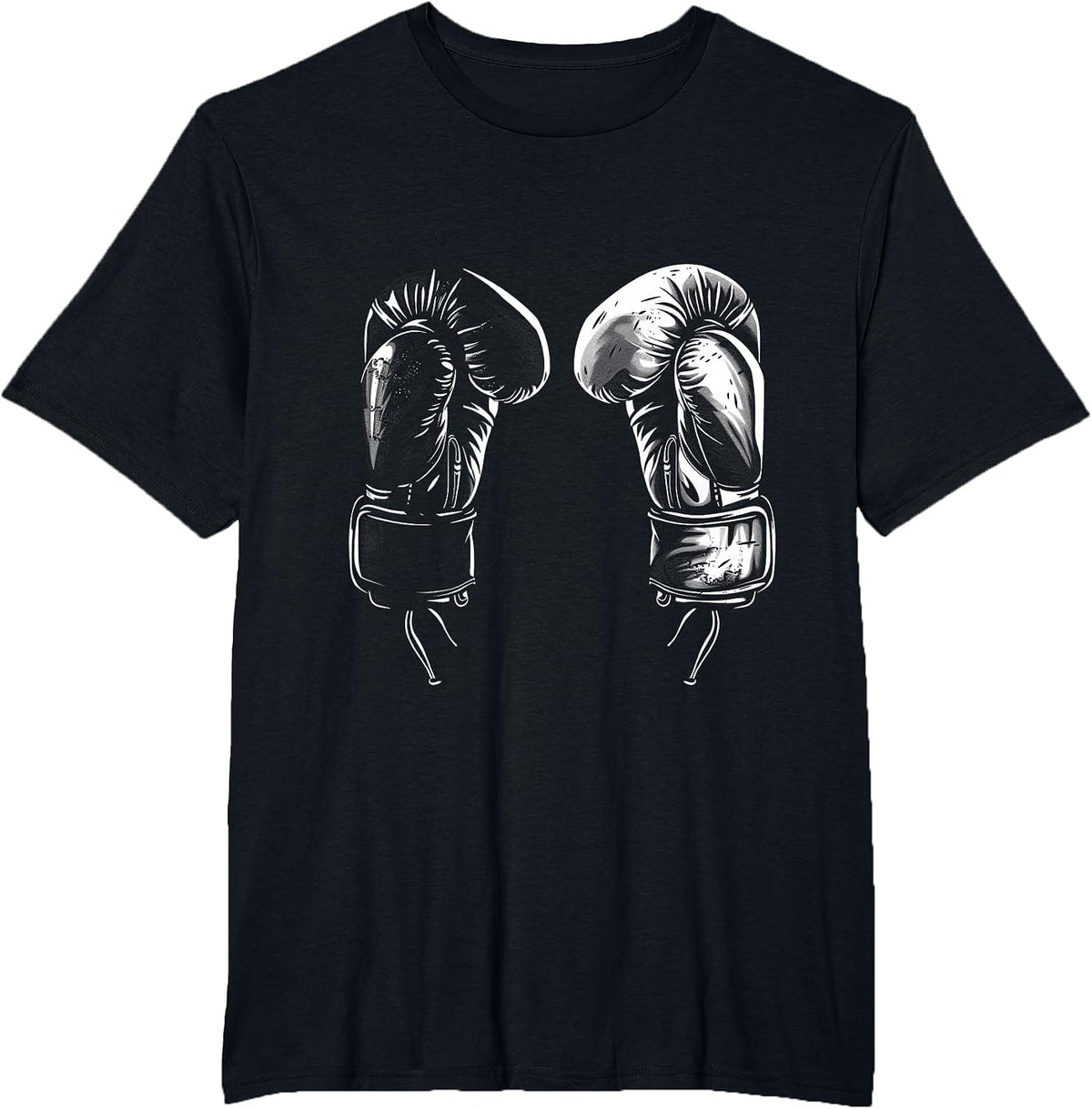 Boxing Gloves Silhouette T-Shirt - Black