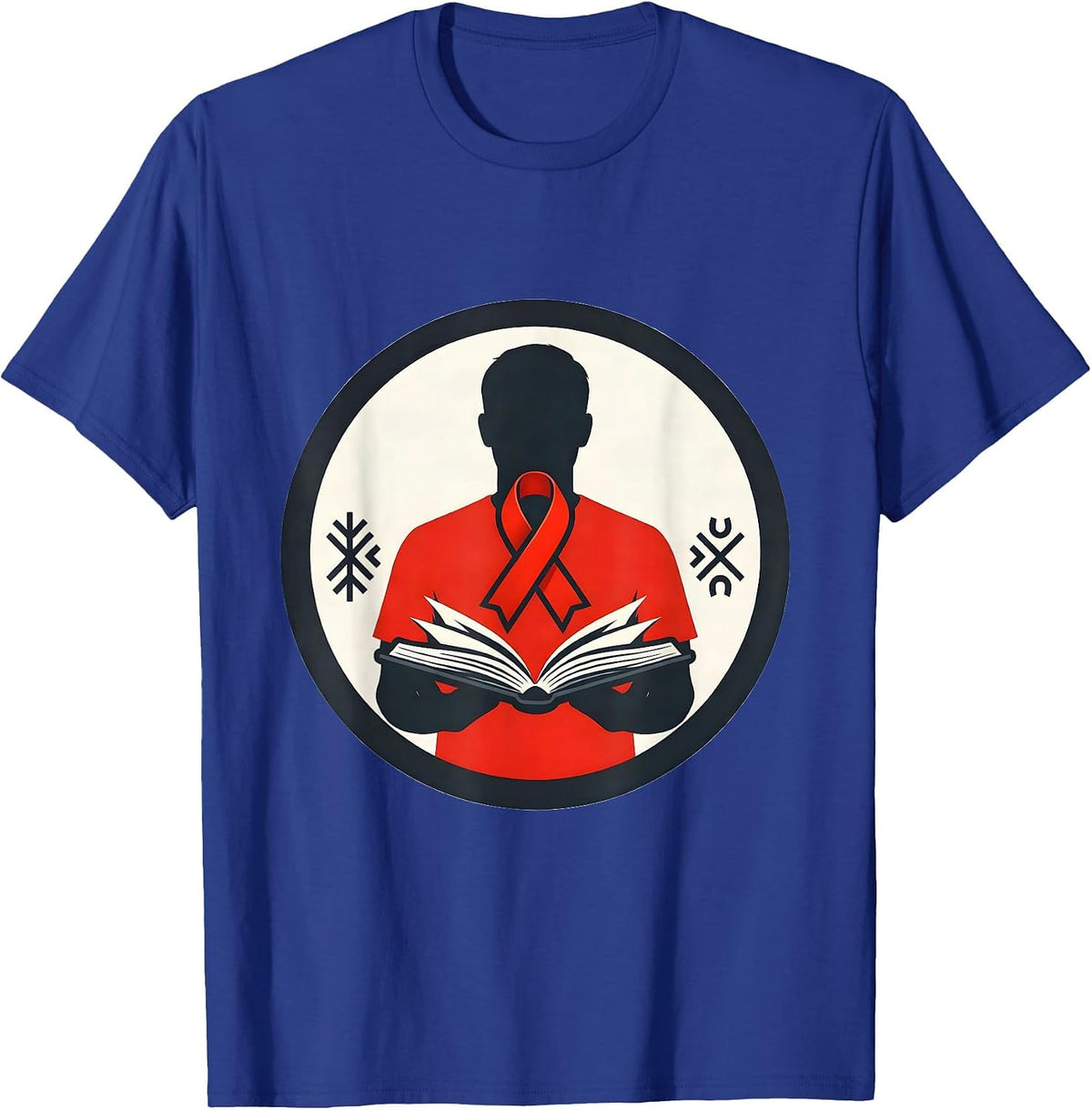 Sealed Badge Dyslexia Awareness Teacher October T-Shirt - Royal Blue