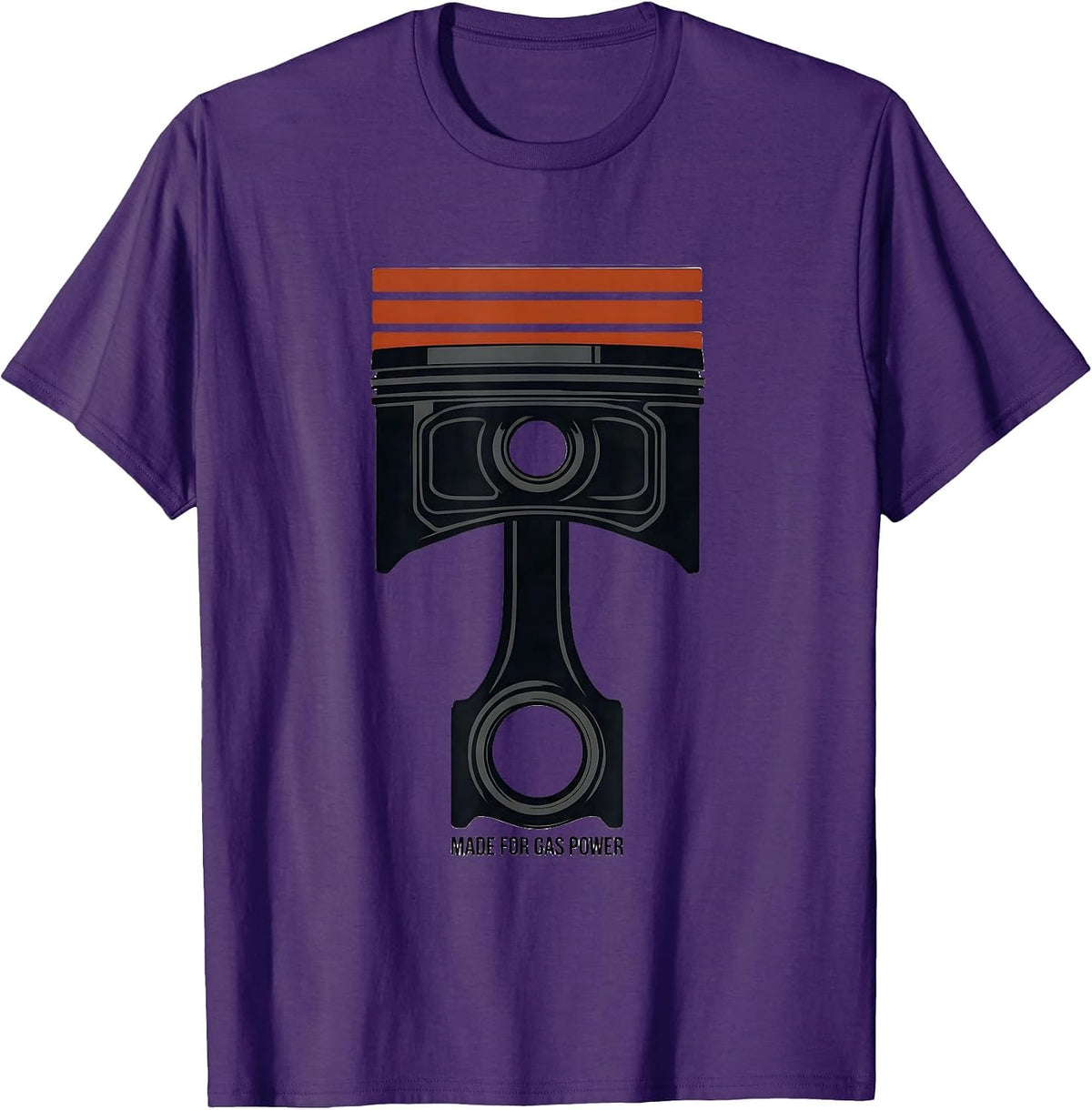 Men's Made For Gas Power Vintage Muscle Car Mechanic Flag USA T-Shirt - Purple