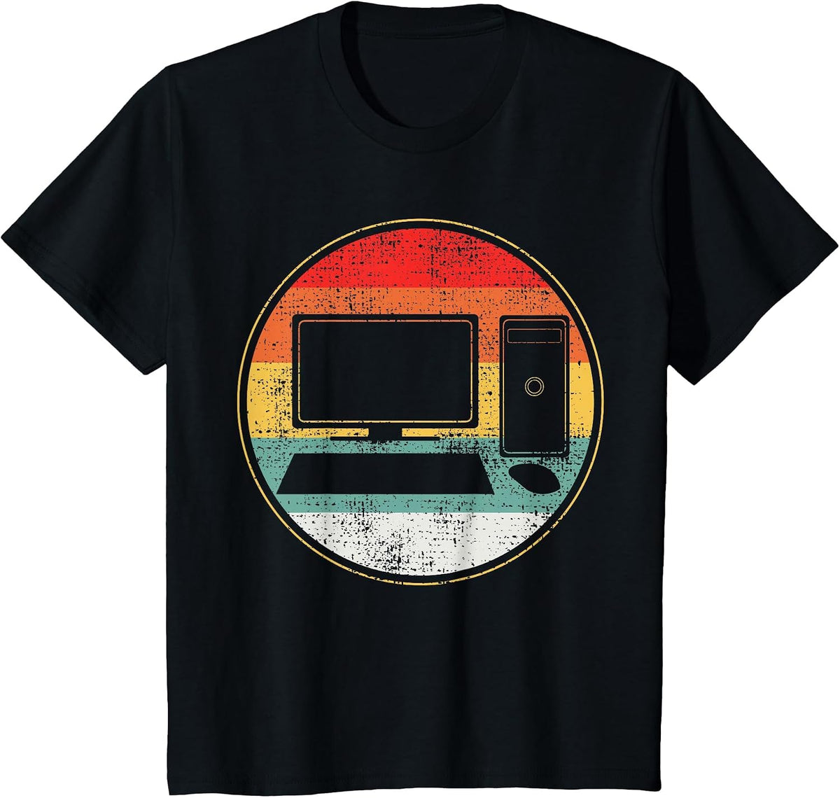Computer Computer Science IT Support Retro Vintage T-Shirt - Black