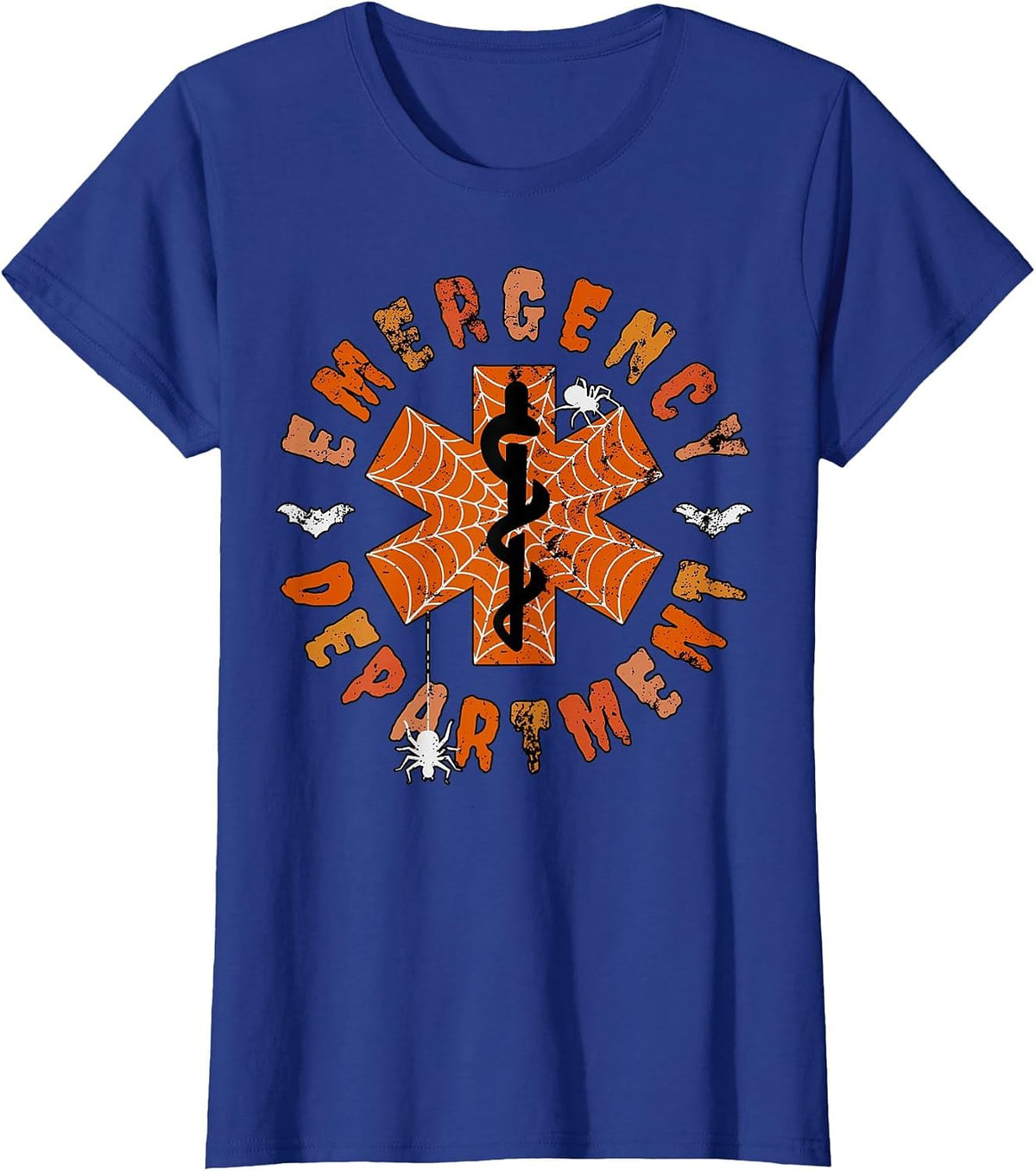 Emergency Department Halloween Costume Er Fall Pumpkin Nurse T-Shirt - Royal Blue