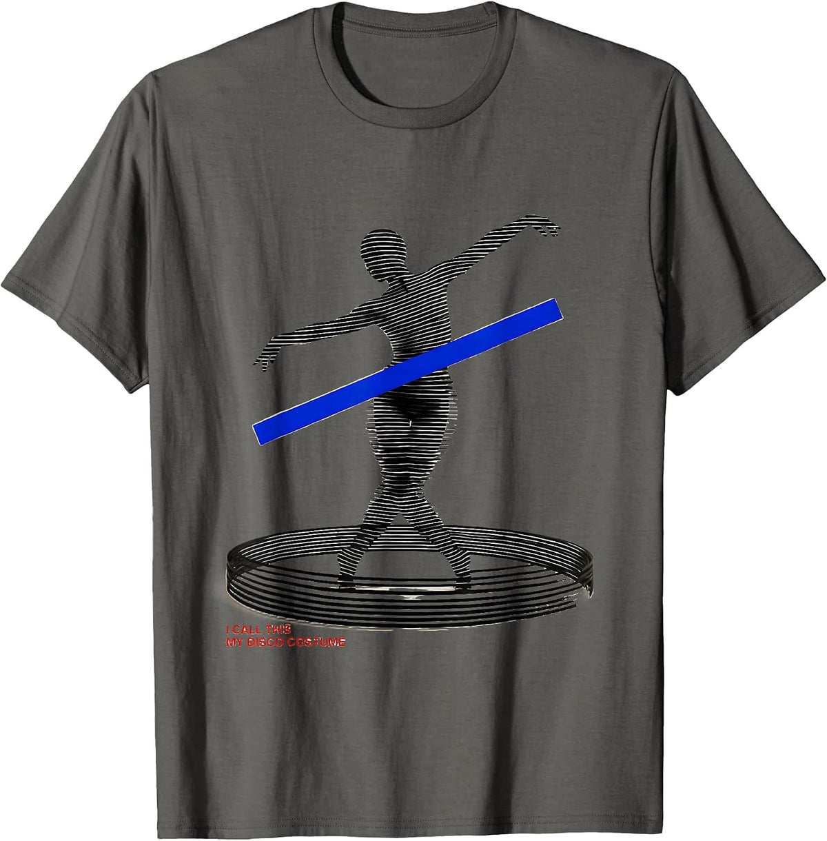 Men's I Call This My Disco Costume Retro 70s Party Costume T-Shirt - Asphalt Grey
