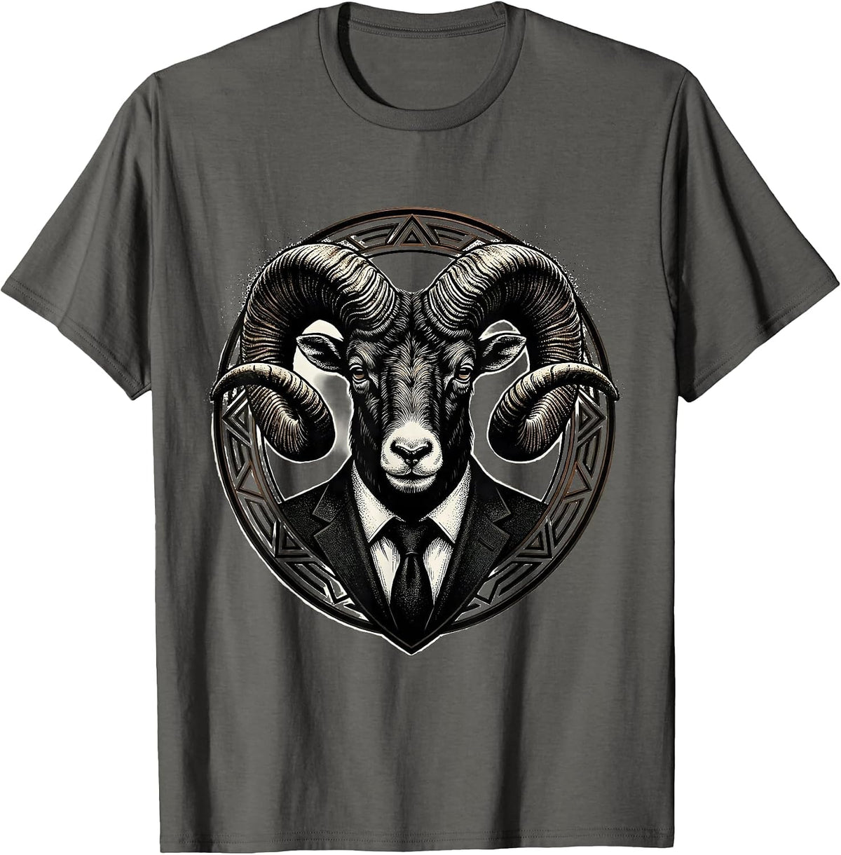 Ram Boss Suit Jacket Graphic Tee T-Shirt - Asphalt Grey