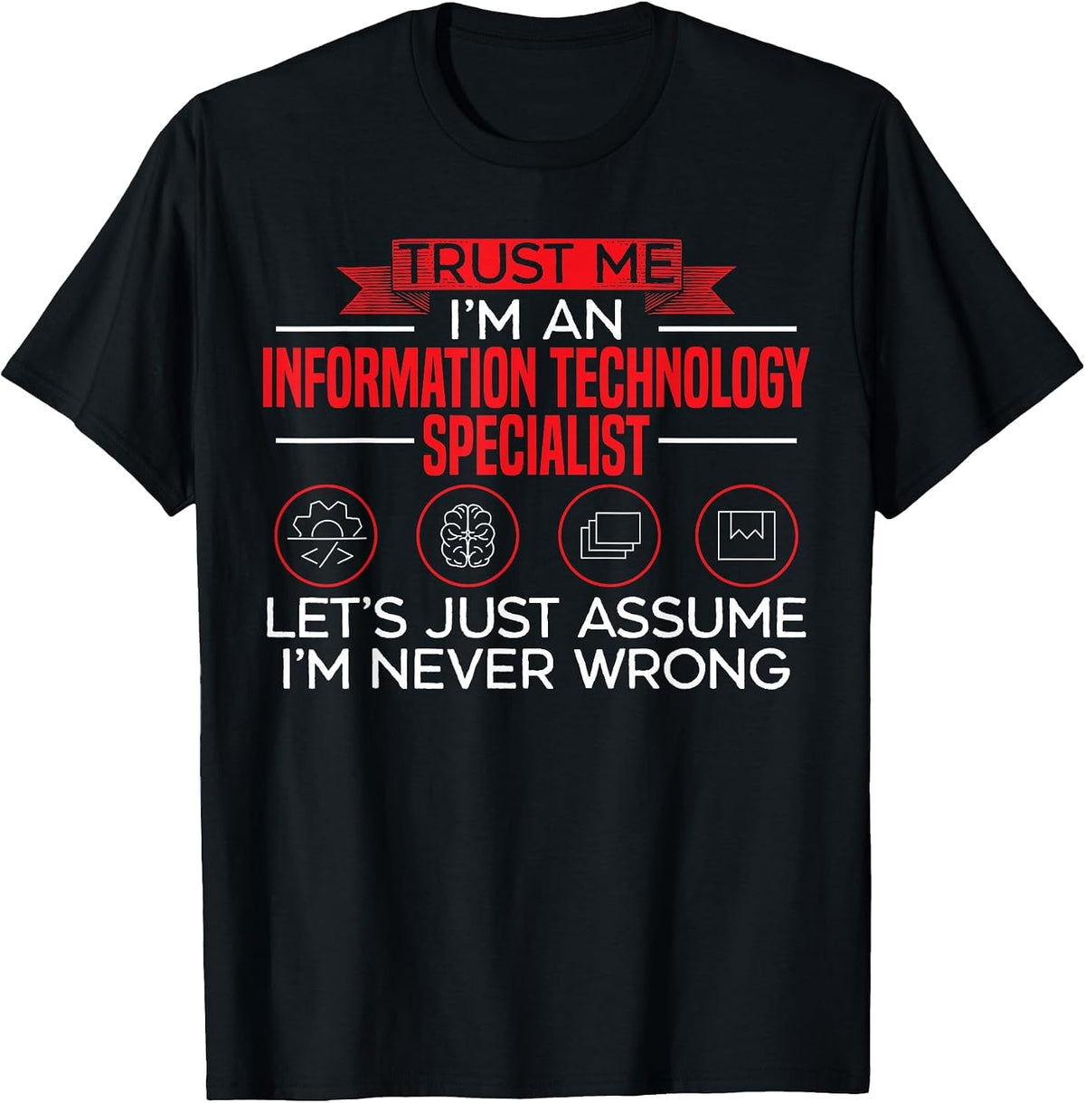 Information Technology Specialist Computer Job Profession T-Shirt - Black