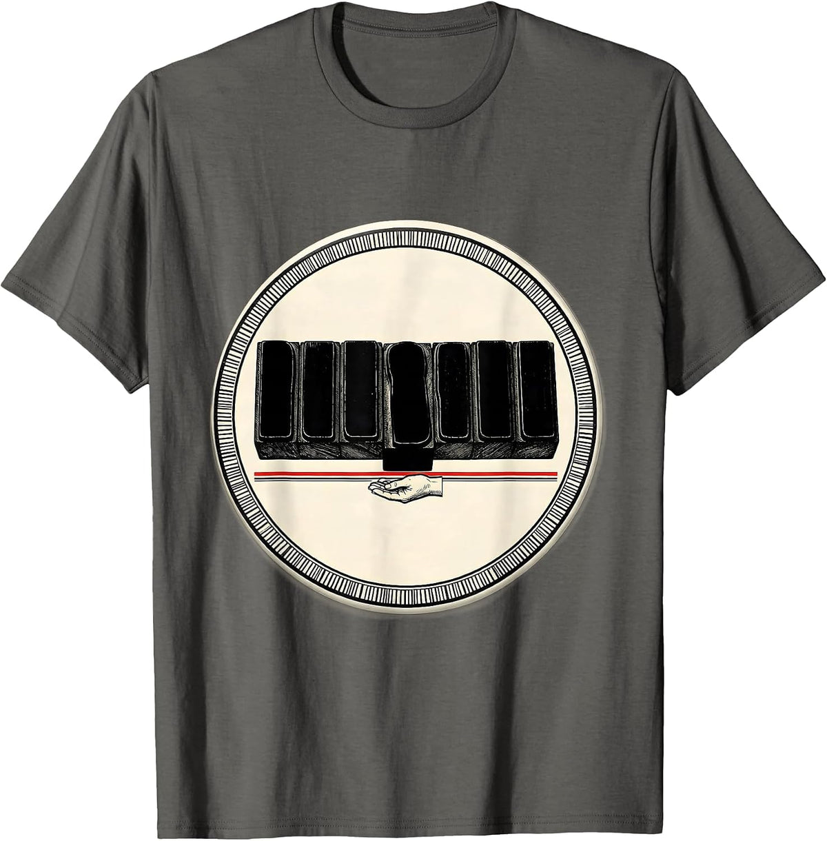 Men's Abstract Dyslexia Awareness Badge T-Shirt - Asphalt Grey