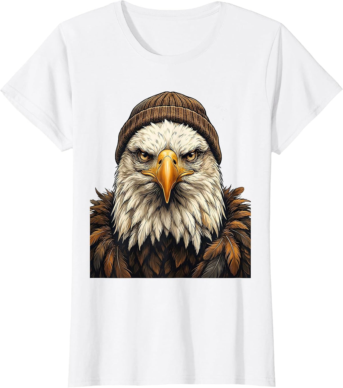 Bald Eagle Portrait Faith Mascot Pride Christian T-Shirt - White
