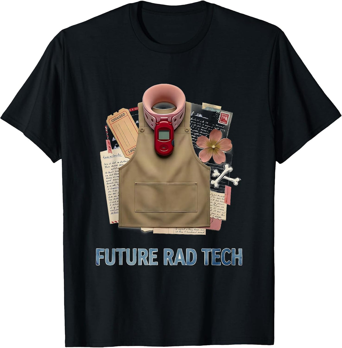 Men's Future Rad Tech Funny Radiologic Technologist X-Ray Tech T-Shirt - Black