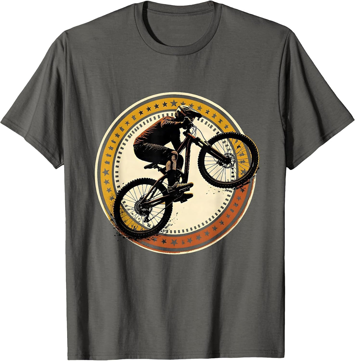 Men's Mountain Bike Crash Seal Biker Humor Gift T-Shirt - Asphalt Grey