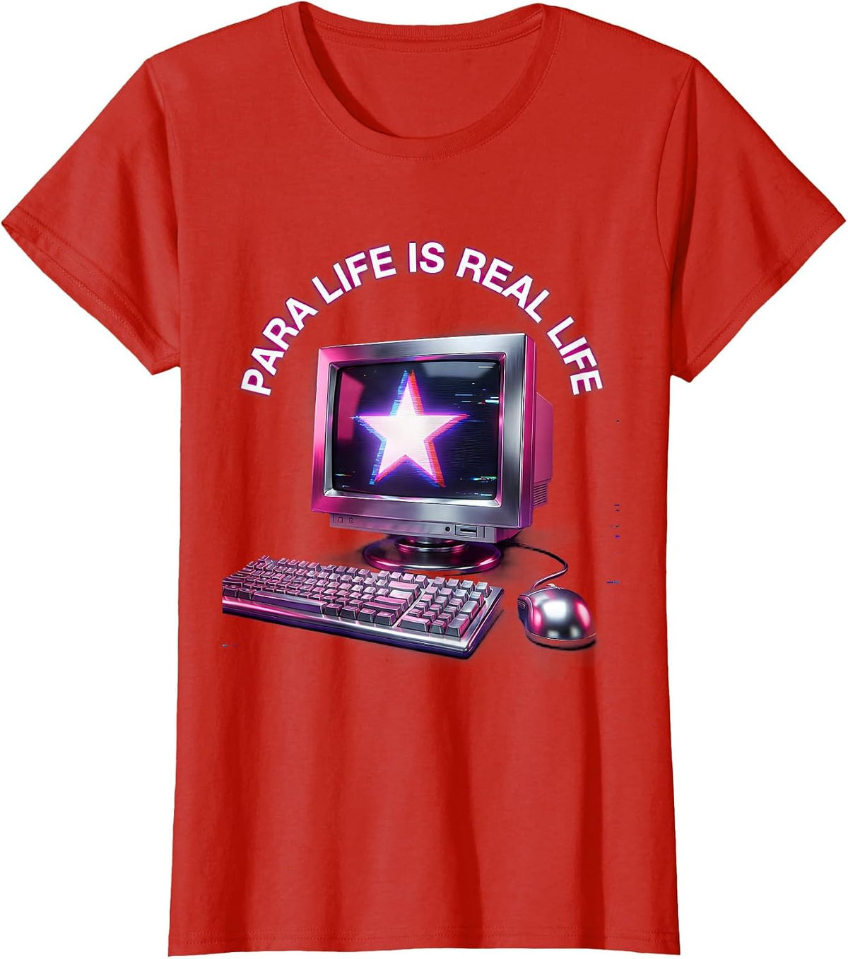 Para Life Is Real Life Paraprofessional Design T-Shirt - Red