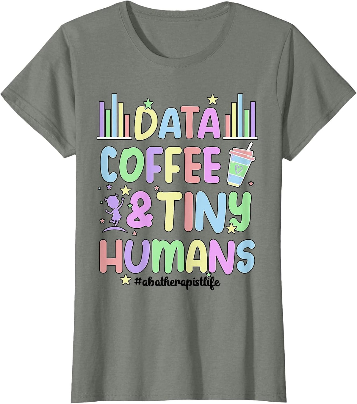ABA Therapist Groovy ABA Therapy Applied Behavior Analysis T-Shirt - Olive Heather
