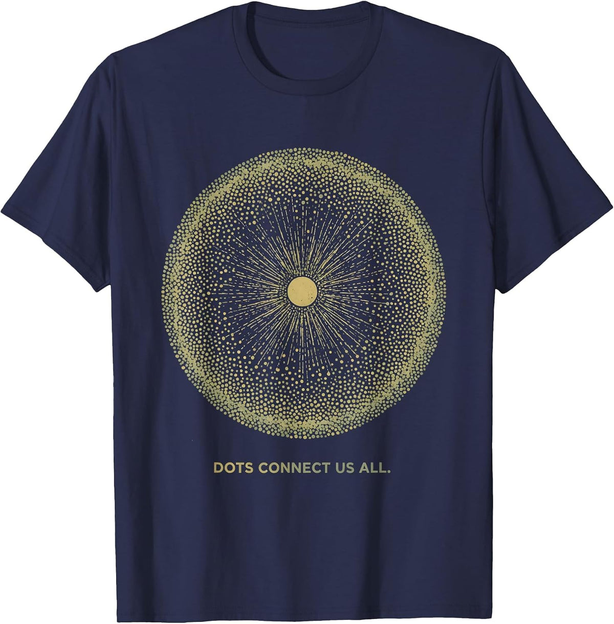 Men's Dots Connect Us All Unity Graphic Design T-Shirt - Navy Blue