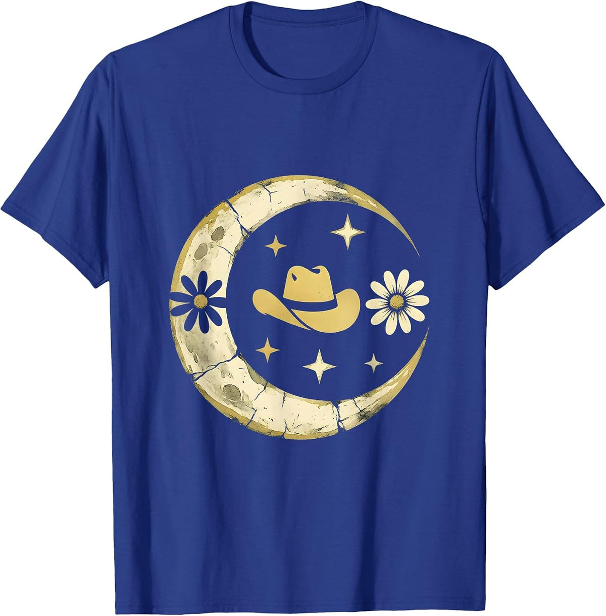 Cowgirl Riding Horse Through Desert Canyon T-Shirt - Royal Blue