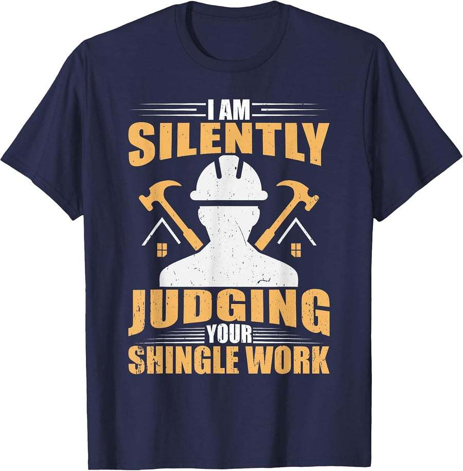 Roofer Roofing T-Shirt - Navy Blue
