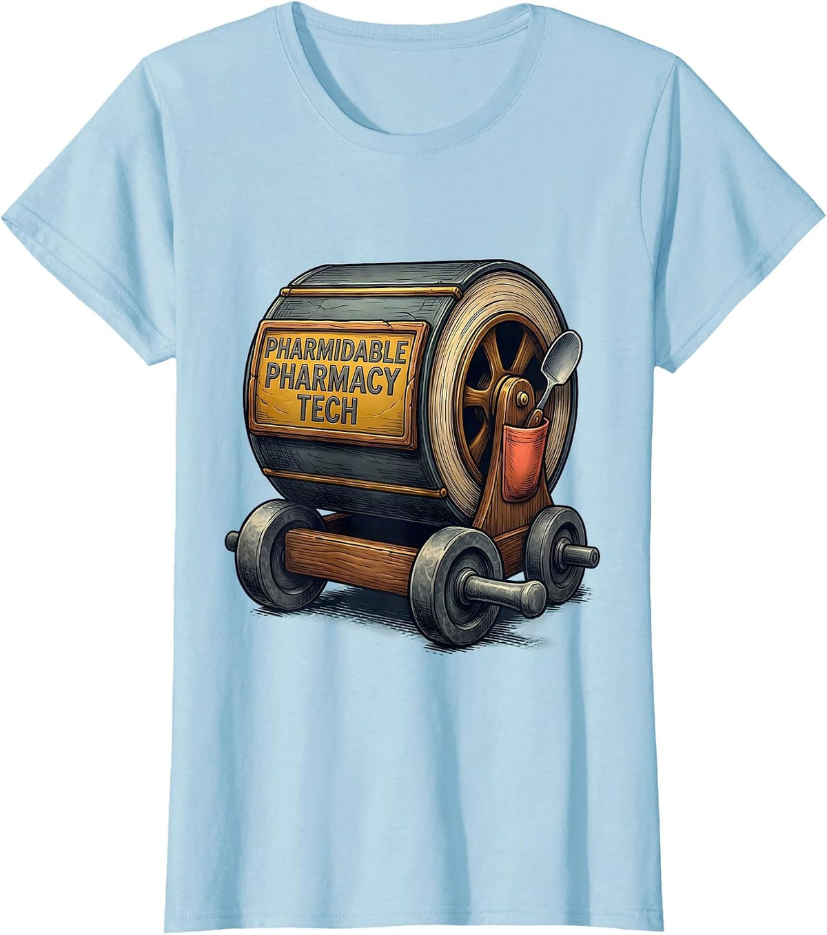 Pharmidable Pharmacy Tech Funny Pharmacy Tech Pun T-Shirt - Baby Blue