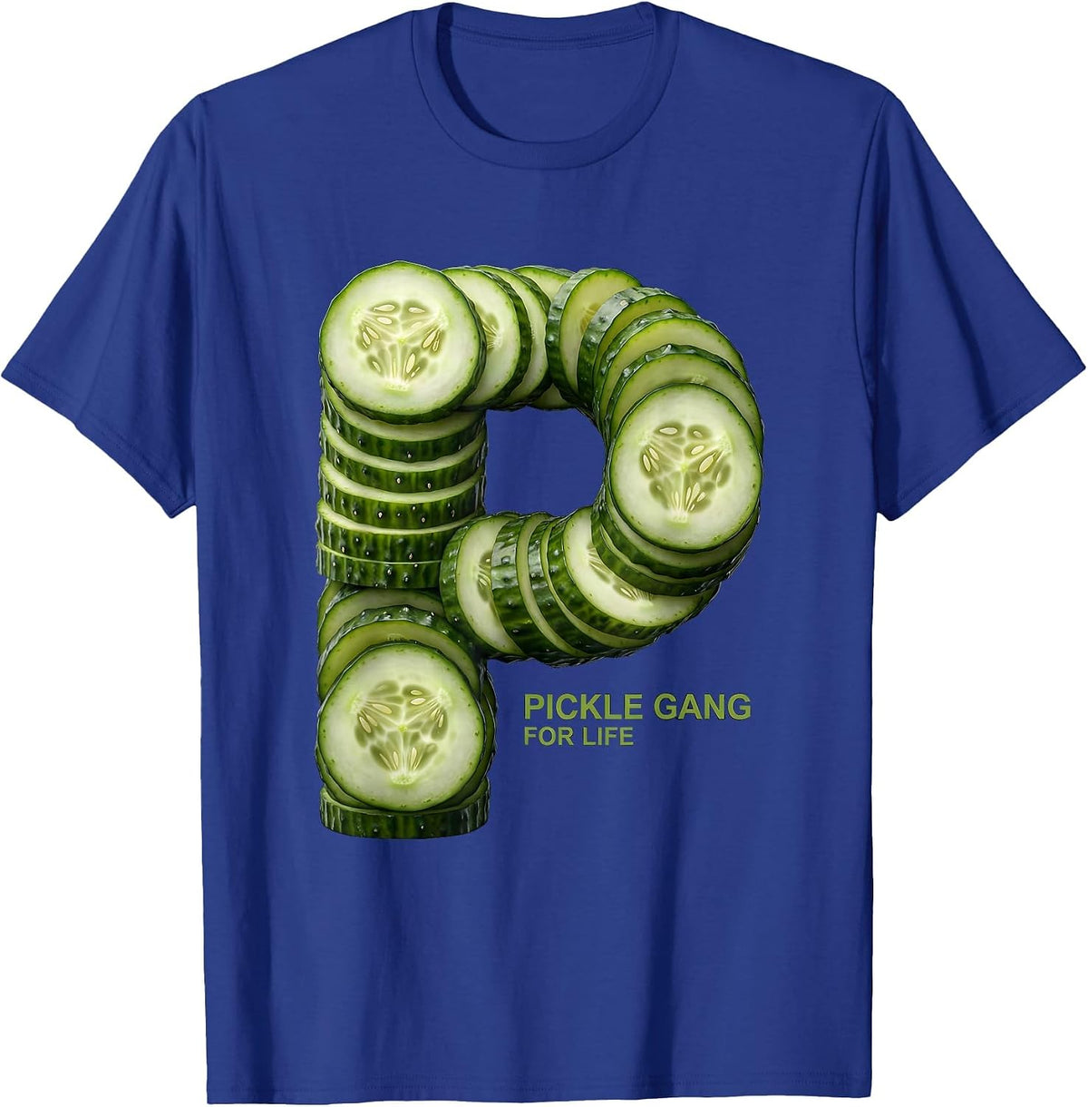 Pickle Gang For Life Funny Pickle Lover Design T-Shirt - Royal Blue