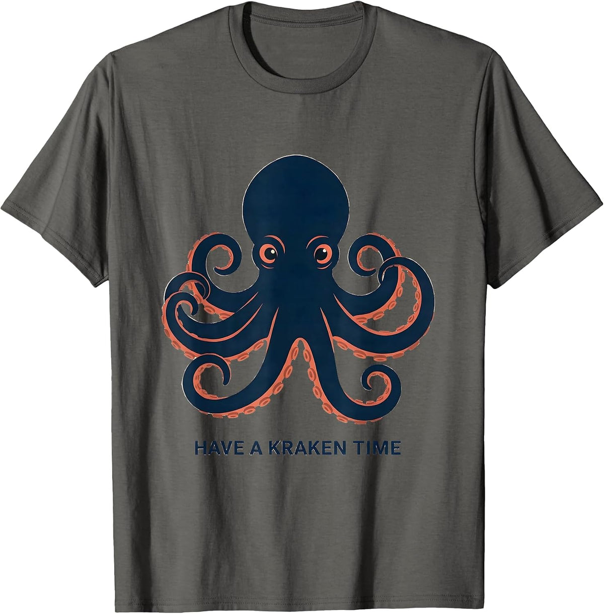 Have A Kraken Time Minimalist Octopus Lover Gift T-Shirt - Asphalt Grey