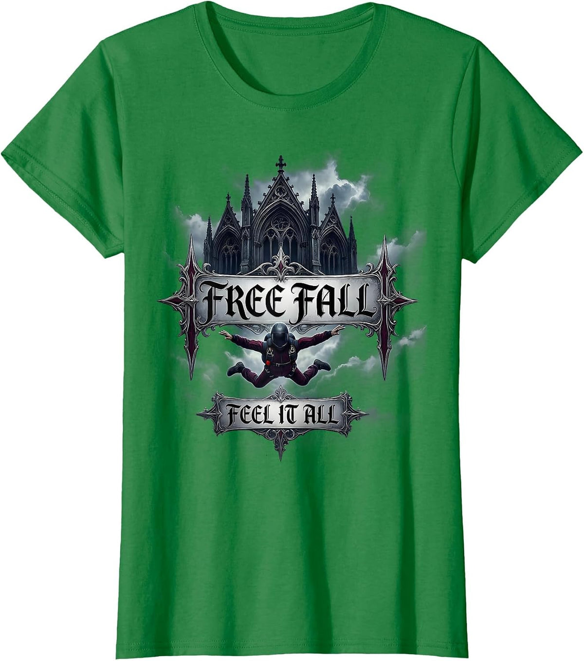 Free Fall Feel It All Autumn Season Design T-Shirt - Kelly Green