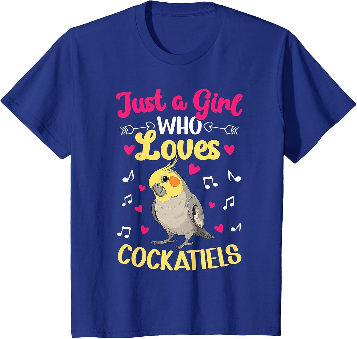 Girl Who Loves Cockatiel Owner Cockatiel Parrot Mom T-Shirt - Royal Blue