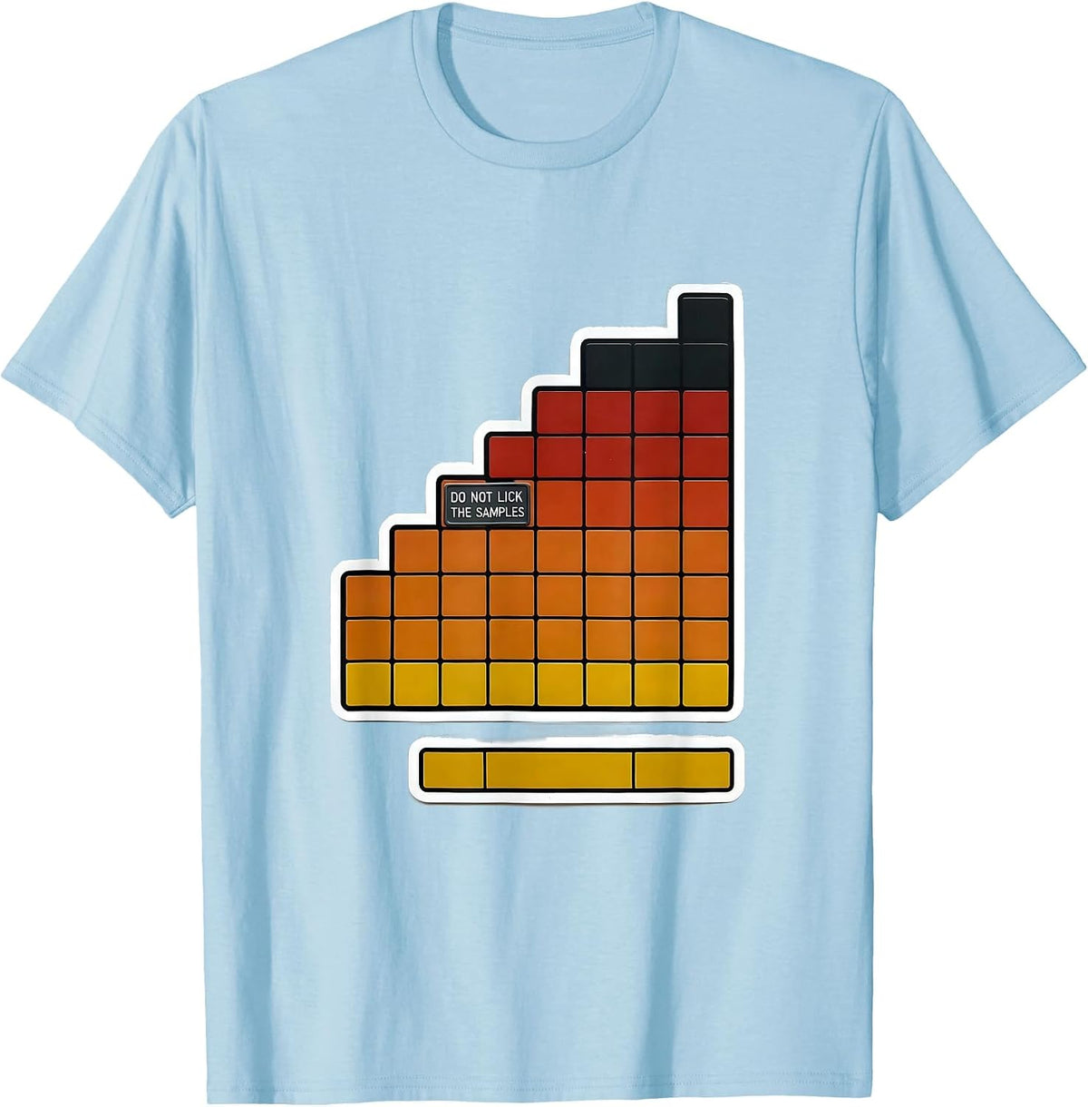 Men's Do Not Lick The Samples Funny Periodic Table Chemistry T-Shirt - Baby Blue