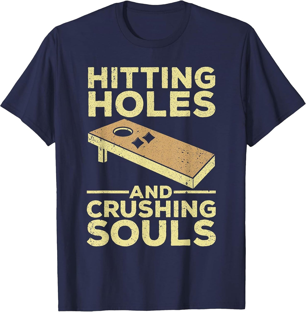 Cool Cornhole Art for Men Women Corn Hole Lover Board Game T-Shirt - Navy Blue