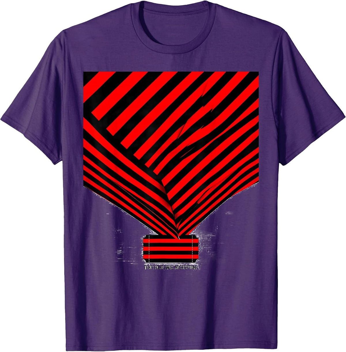 Men's Ticket Folds Twice, No Exceptions Funny Casino Gambling T-Shirt - Purple