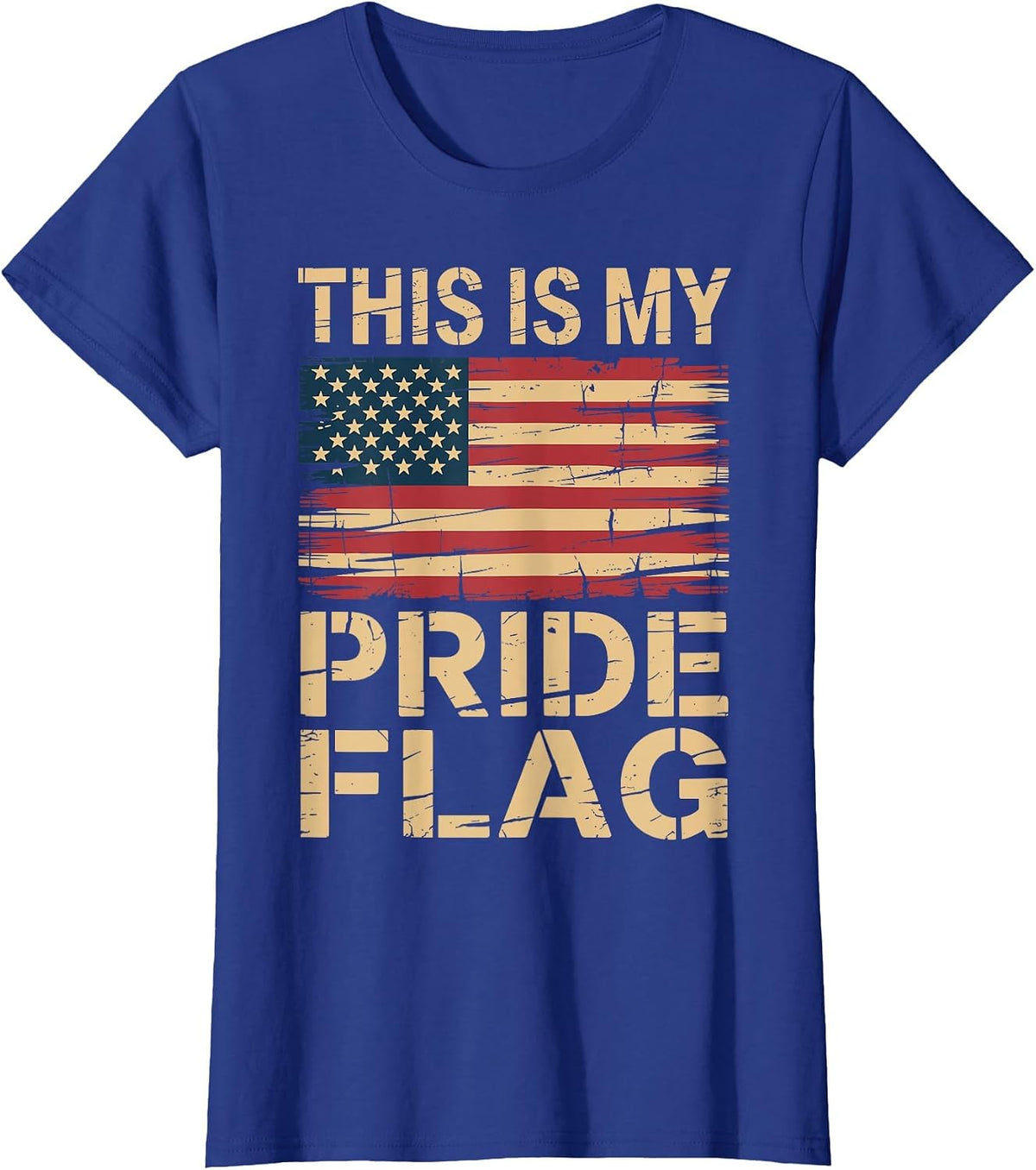 This is My Pride Flag American Pride of the USA T-Shirt - Royal Blue