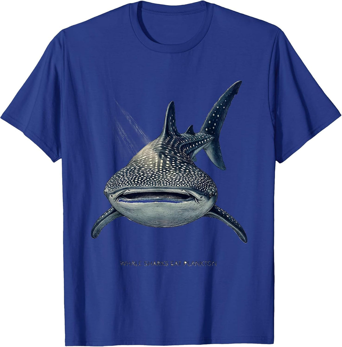 Whale Sharks Eat Plankton Funny Shark Lover Ocean Animal T-Shirt - Royal Blue