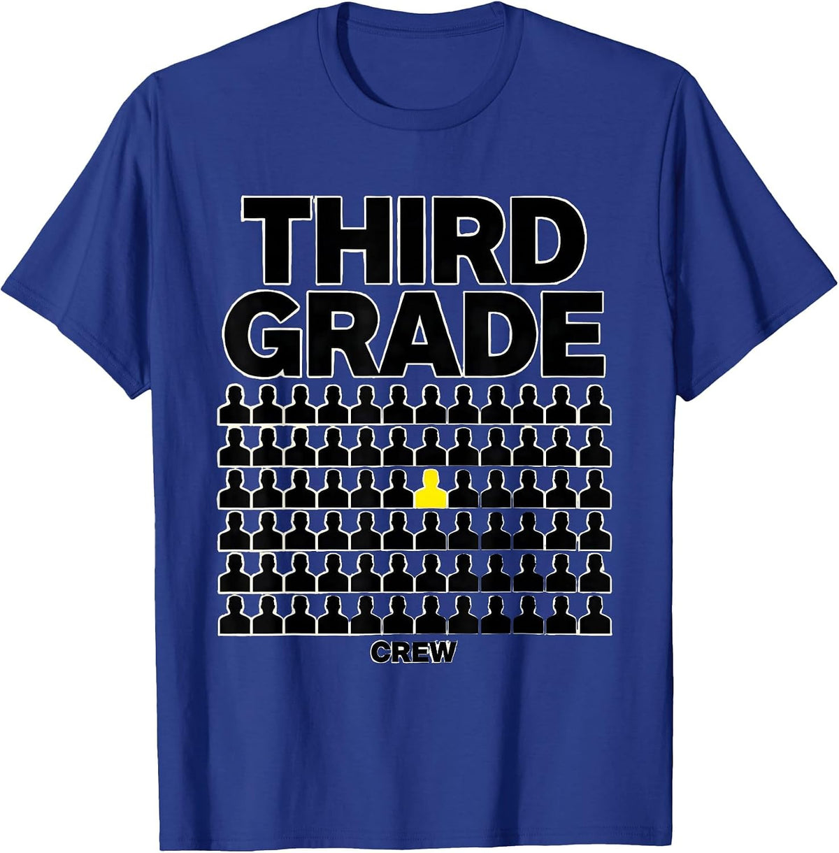 Men's Third Grade Crew Camo Back To School Boys Teachers T-Shirt - Royal Blue