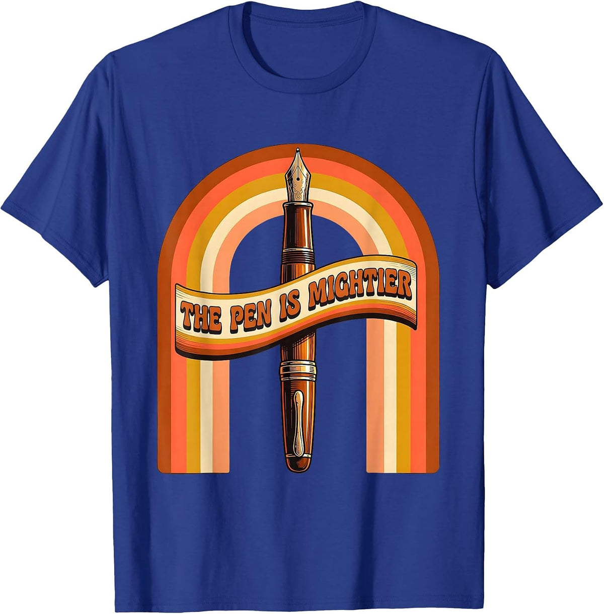 The Pen Is Mightier English Teacher Design T-Shirt - Royal Blue