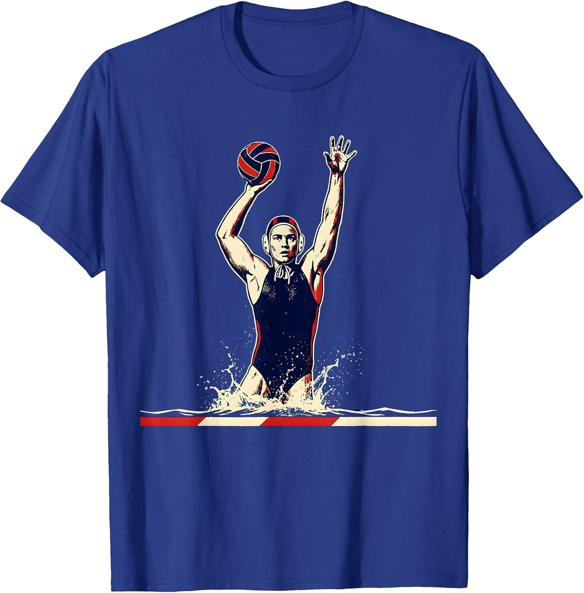 Water Polo Player Sports Fan Humor T-Shirt - Royal Blue