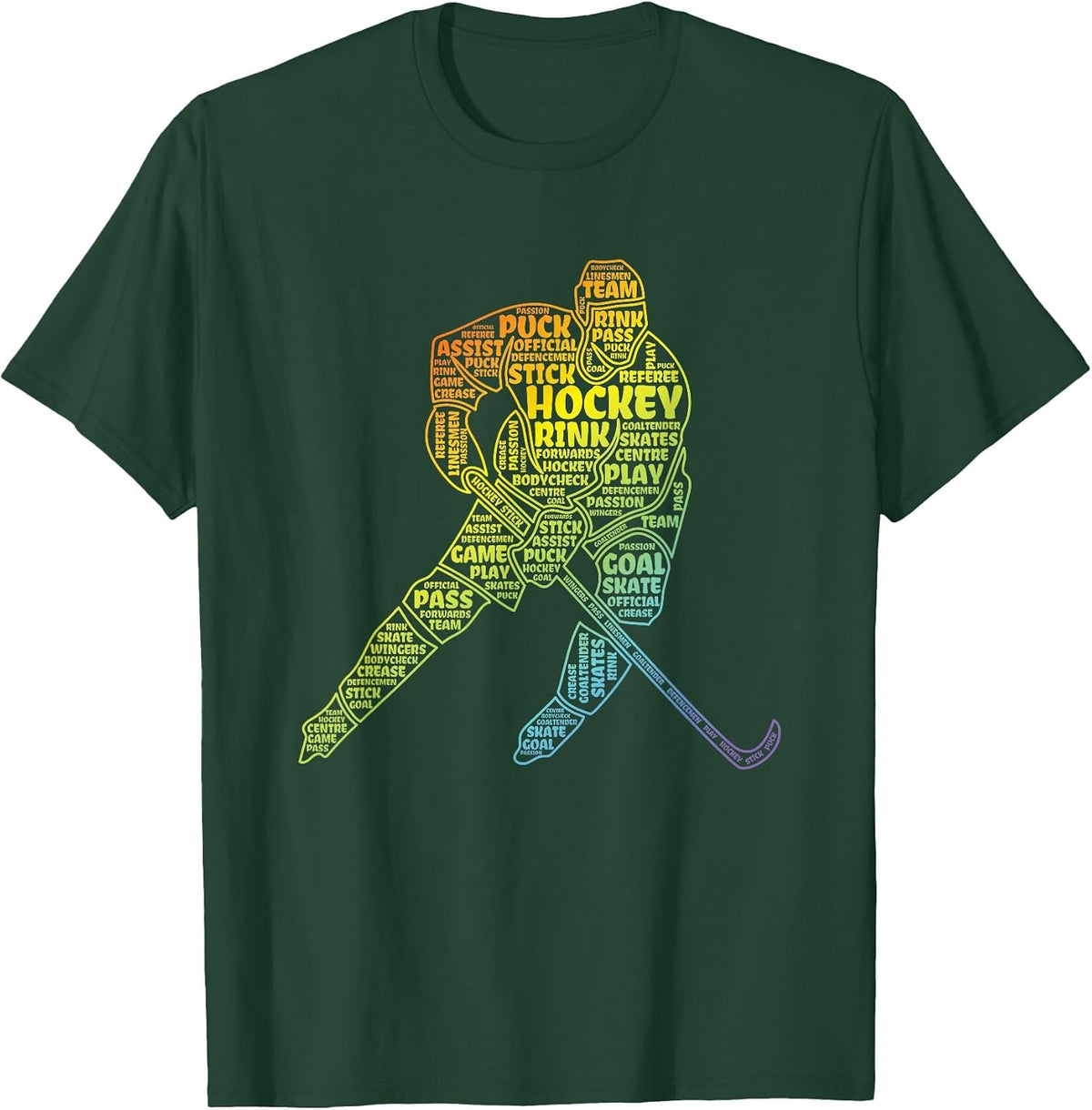 Ice Hockey Boy T-Shirt - Dark Green