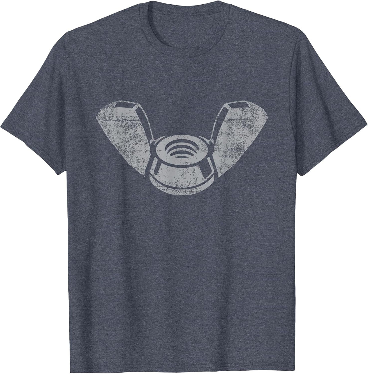 Funny Wing Nut Handyman Tools DIY Retro Fix It Guy Gal T-Shirt - Heather Blue
