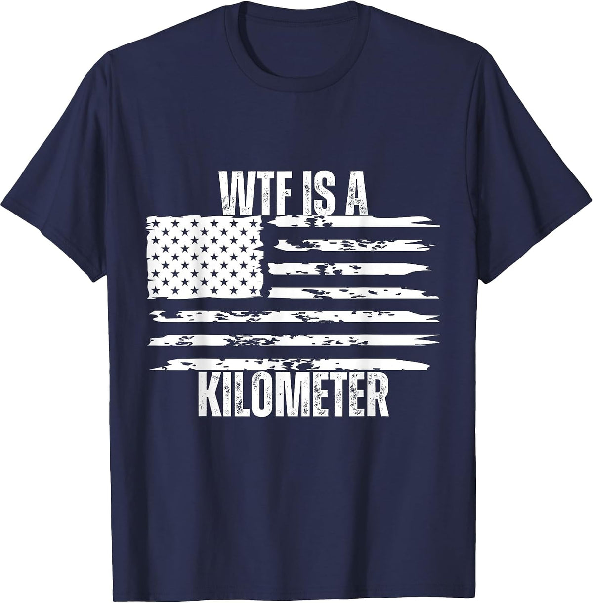 WTF is a Kilometer T-Shirt - Navy Blue