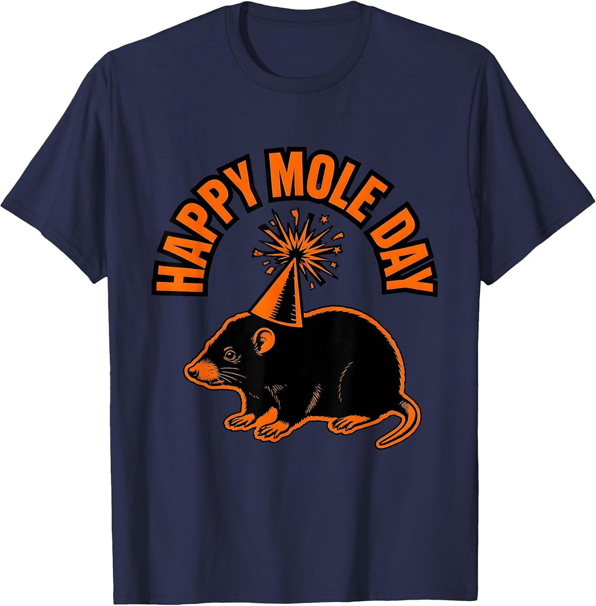 Men's Happy Mole Day Funny Chemistry Student Science Nerd Humor T-Shirt - Navy Blue