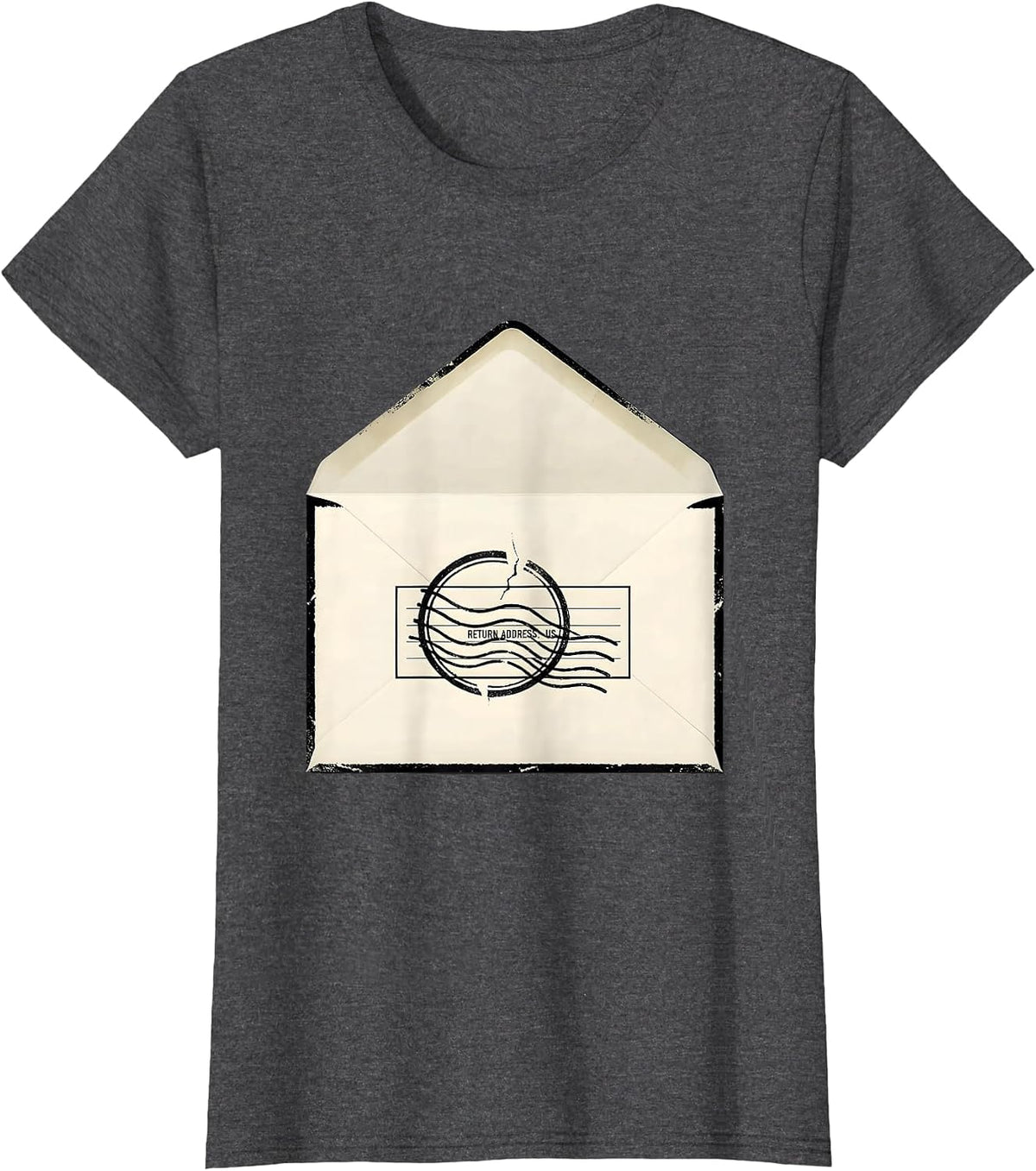 Women's Return Address Us Funny Christian Humor Apostle Paul Letter T-Shirt - Dark Heather Grey