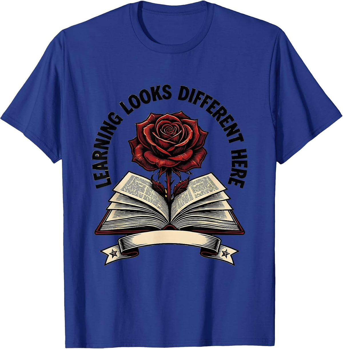 Learning Looks Different Here Paraprofessional T-Shirt - Royal Blue