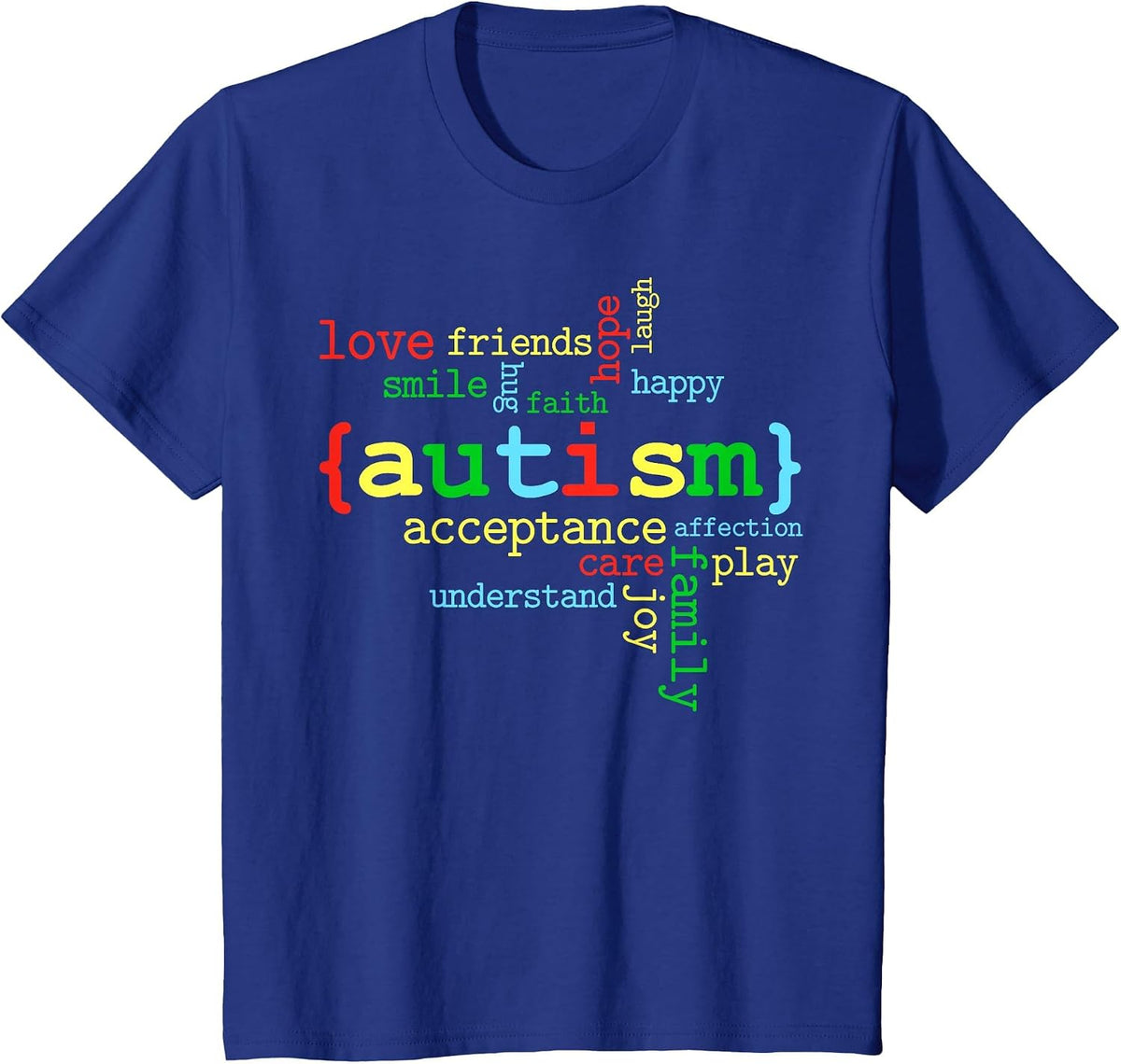 Autism Awareness for Mom Dad Men Women Kids T-Shirt - Royal Blue