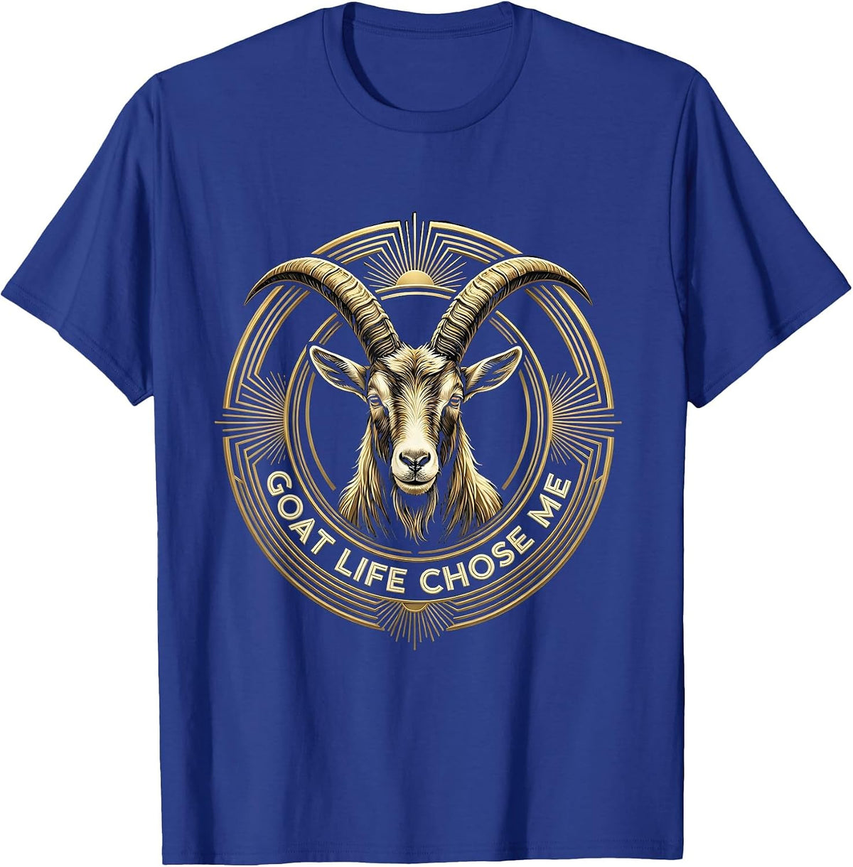 Men's Goat Life Chose Me Funny Goat Design T-Shirt - Royal Blue