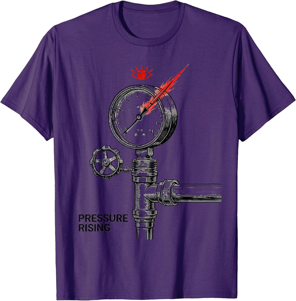 P-Trap Schematic Plumbing Joke Trade Humor T-Shirt - Purple