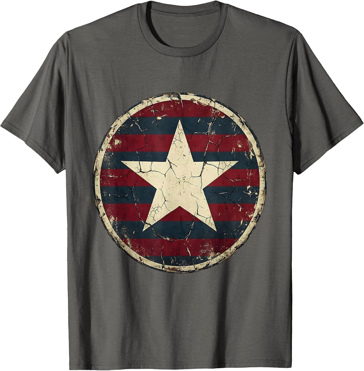 Men's Lone Rider Red Sunset Horseback Freedom Design T-Shirt - Asphalt Grey