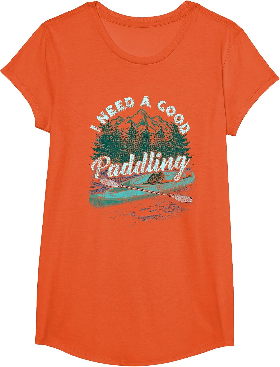 I Need A Good Paddling Tshirt Funny Kayaking Shirt T-Shirt - Girls Orange