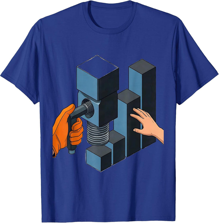 Pipe Threading Die Funny Plumber Dad Joke Gift T-Shirt - Royal Blue