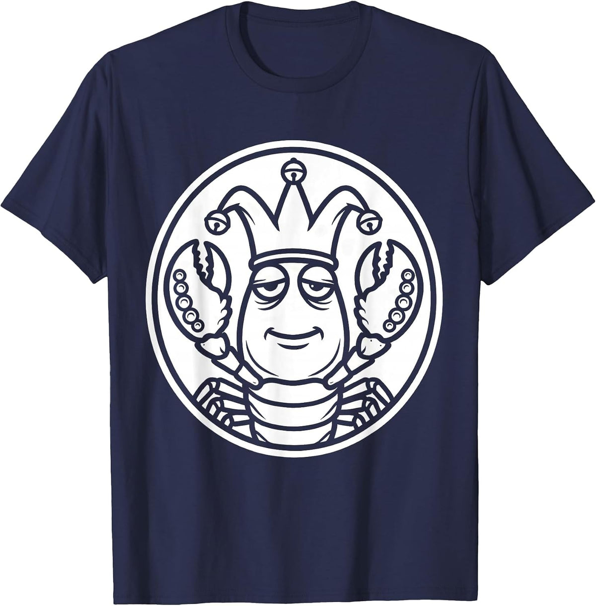 Men's Crawfish Jester Mardi Gras Six Seven Meme Kids Humor T-Shirt - Navy Blue