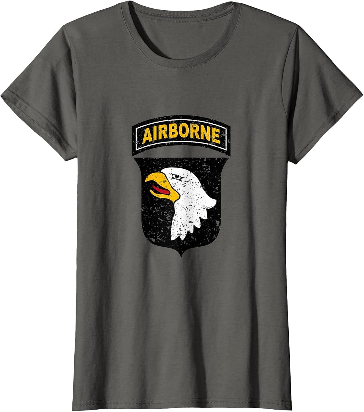 101st Airborne Division Screaming Eagles Veterans Day Xmas T-Shirt - Asphalt Grey
