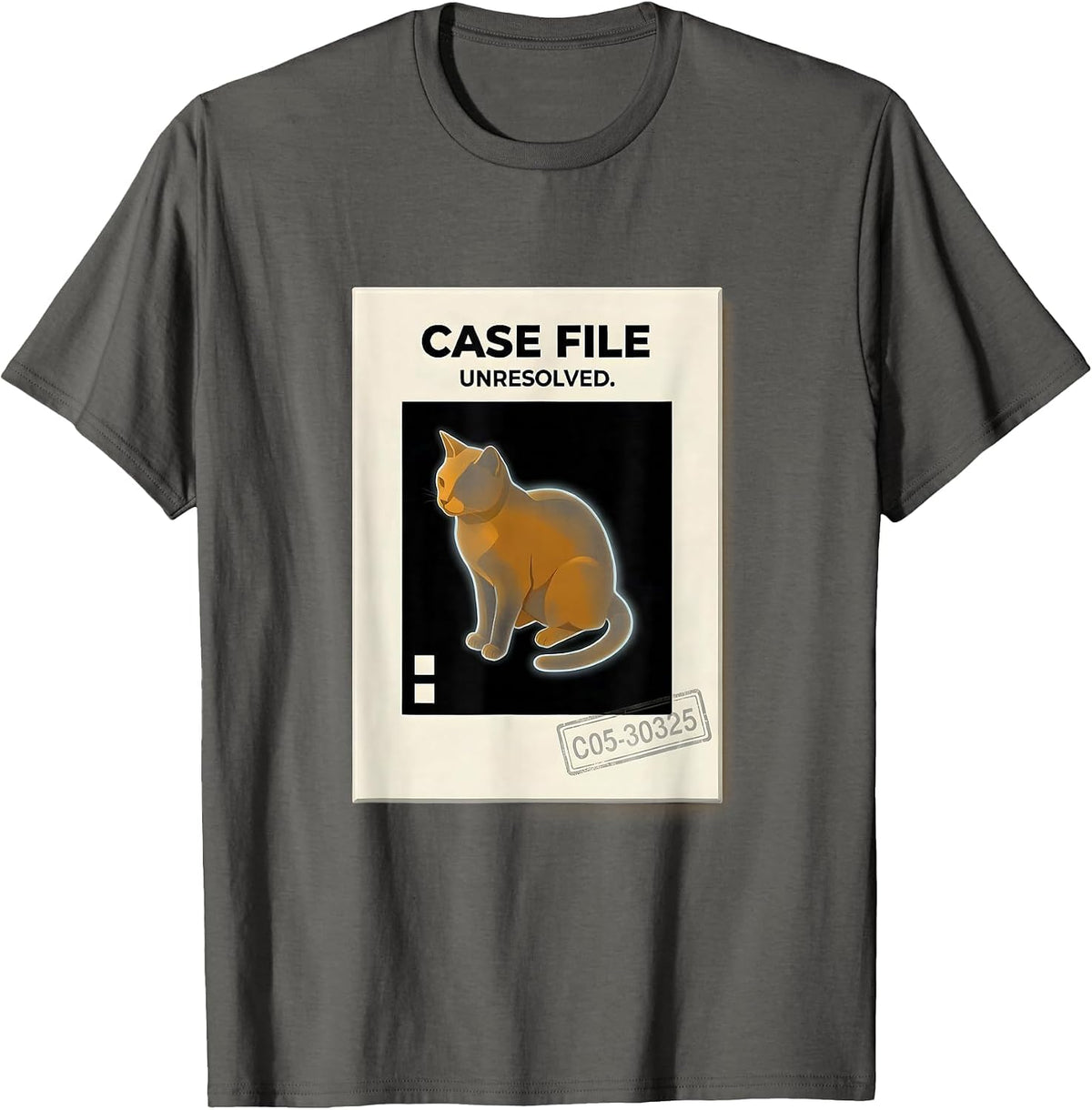 Case File: Unresolved Funny Physics Quantum Geek Humor T-Shirt - Asphalt Grey