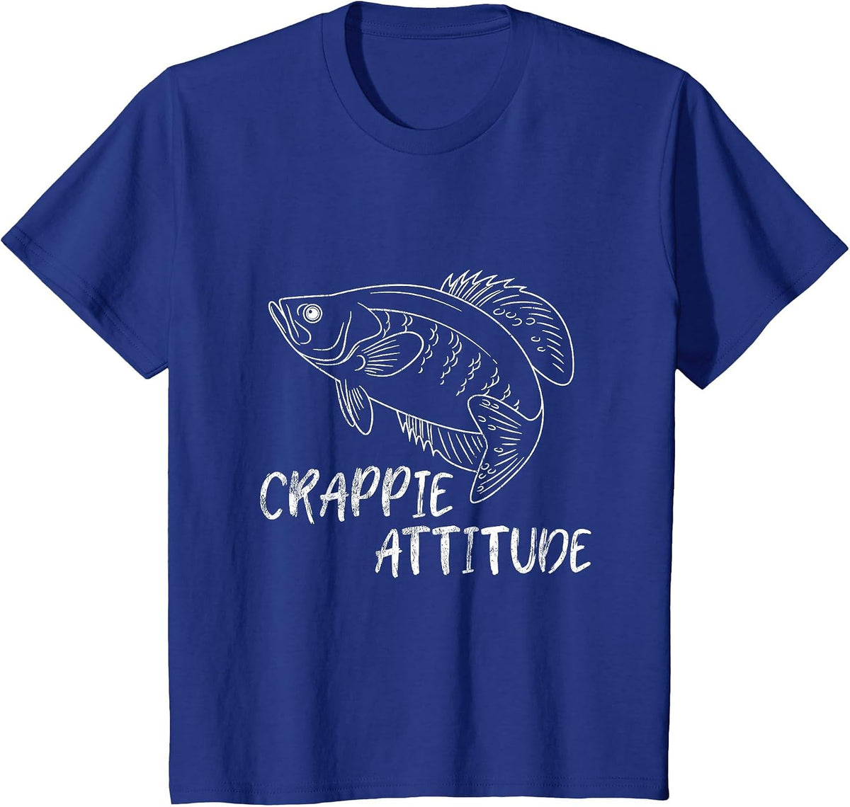Crappie Attitude Tshirt Boating Fishing Lover Shirts T-Shirt - Royal Blue
