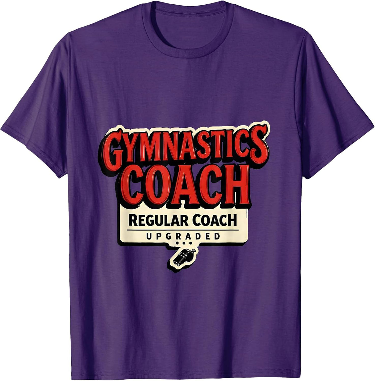 Men's Gymnastics Coach — Regular Coach, Upgraded Funny T-Shirt - Purple